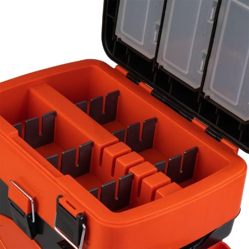 Ящик для зимней рыбалки Helios FishBox двухсекционный 10л оранжевый фото 8